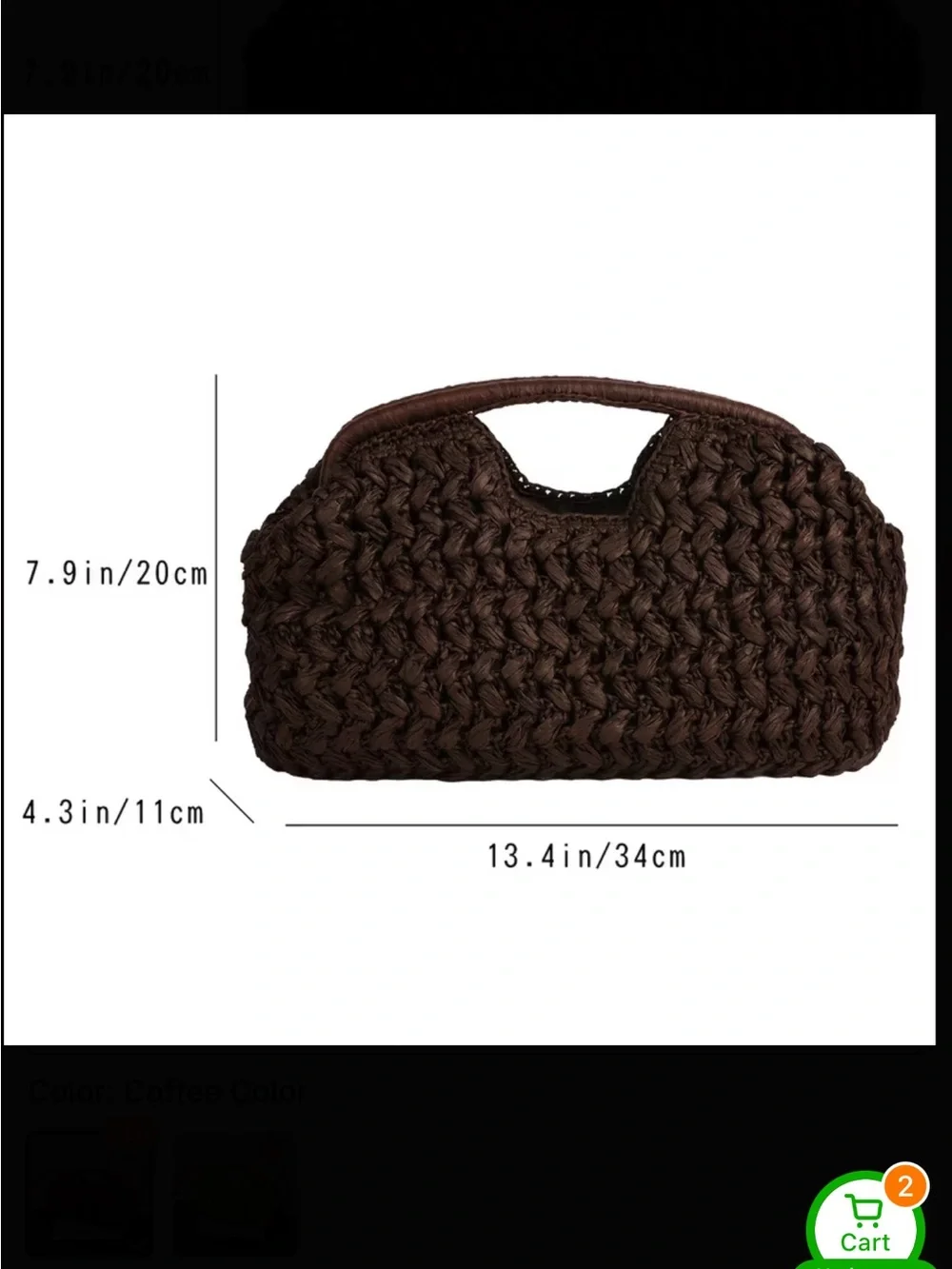 Woven Knit Clutch Wristlet - Chocolate Brown
